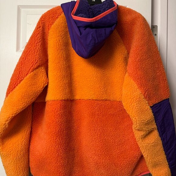 Nike Sportswear Half-Zip Sherpa Hoodie Orange Purple Blue Mens Size M BV3766-886 - Picture 3 of 3